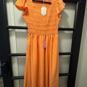 Ivy City Co Janessa Dress in Orange